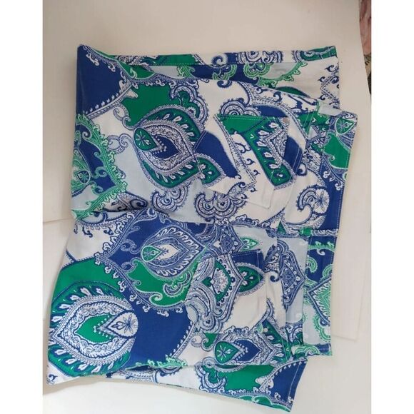 💕Chicos Slim Leg Crop Pants Size 0 US 4 Paisley Print Cotton Blend Stretch - Picture 2 of 5